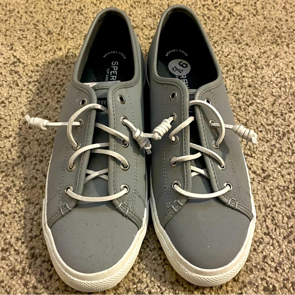 Grey Sperry Shoe